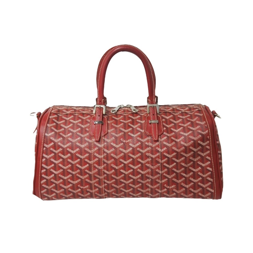 GOYARD Croisjour Boston Bag Coated Canvas Red